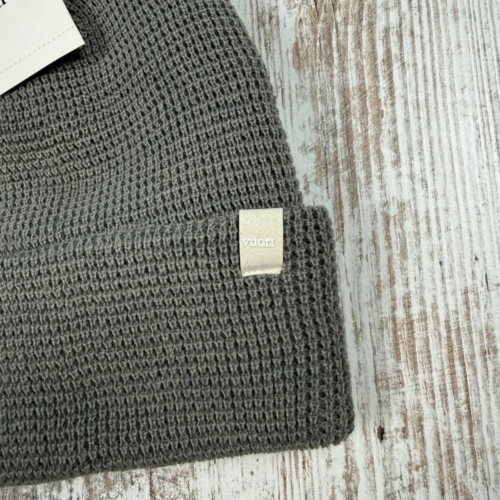Vuori Alpine Waffle Beanie Shiitake Brown Unisex Knit Hat V864 NWT